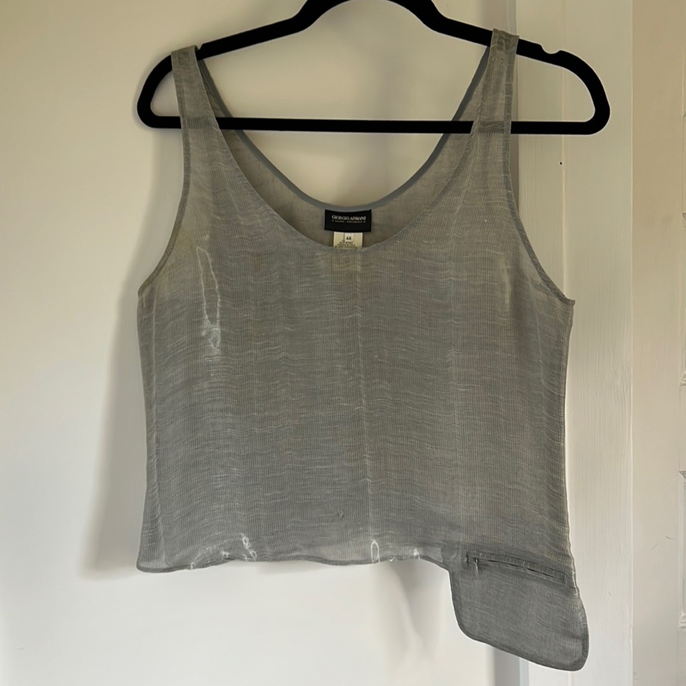 Giorgio Armani Gray Asymmetrical Camisole